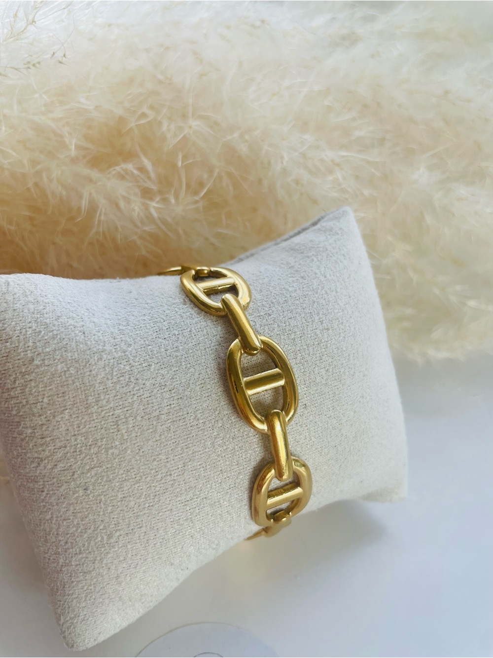 Adjustable Marine Link Bangle | Stainless Steel | Bracelet Jonc